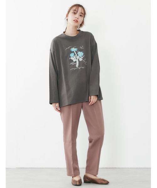 POU DOU DOU（プードゥドゥ）の「センタープレスイージーカラーパンツ（その他パンツ・レディース・モカ/オレンジ/ブルー/ミント・3）」の5枚目の写真