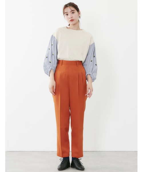 POU DOU DOU（プードゥドゥ）の「センタープレスイージーカラーパンツ（その他パンツ・レディース・モカ/オレンジ/ブルー/ミント・3）」の17枚目の写真