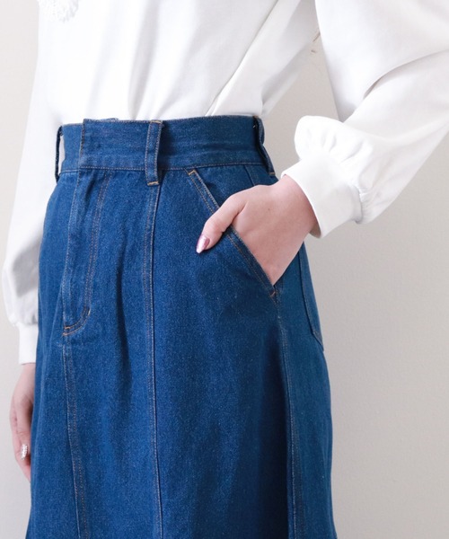 archives(アルシーヴ)の「切替フレアデニムスカート(スカート・レディース・ブラック/ロイヤルブルー/アイボリー・MEDIUM)」の16枚目の写真