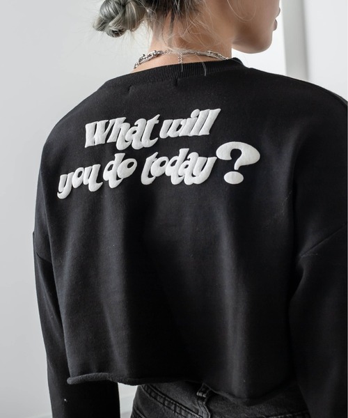 RASVOA（ラスボア）の「カットオフクロップドロンＴ（Tシャツ/カットソー・レディース・ブラック/オフホワイト/ブルー・FREE）」の15枚目の写真