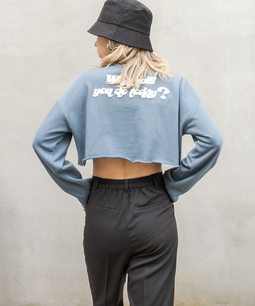 RASVOA（ラスボア）の「カットオフクロップドロンＴ（Tシャツ/カットソー・レディース・ブラック/オフホワイト/ブルー・FREE）」の16枚目の写真