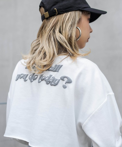 RASVOA（ラスボア）の「カットオフクロップドロンＴ（Tシャツ/カットソー・レディース・ブラック/オフホワイト/ブルー・FREE）」の17枚目の写真