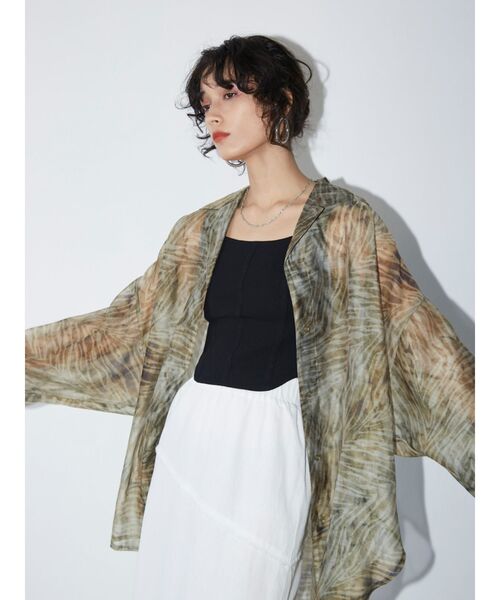 EMODA(エモダ)の「エアリールーズシャツ(シャツ/ブラウス・レディース・ブラック/パープル/その他/その他1/オレンジ/ベージュ・FREE)」の6枚目の写真