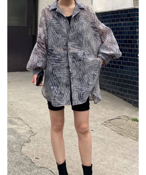 EMODA(エモダ)の「エアリールーズシャツ(シャツ/ブラウス・レディース・ブラック/パープル/その他/その他1/オレンジ/ベージュ・FREE)」の10枚目の写真