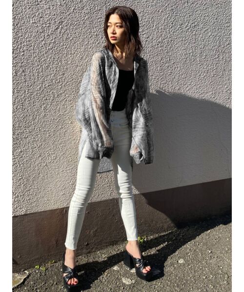 EMODA(エモダ)の「エアリールーズシャツ(シャツ/ブラウス・レディース・ブラック/パープル/その他/その他1/オレンジ/ベージュ・FREE)」の13枚目の写真