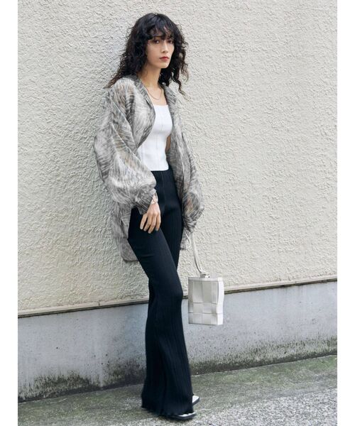 EMODA(エモダ)の「エアリールーズシャツ(シャツ/ブラウス・レディース・ブラック/パープル/その他/その他1/オレンジ/ベージュ・FREE)」の16枚目の写真