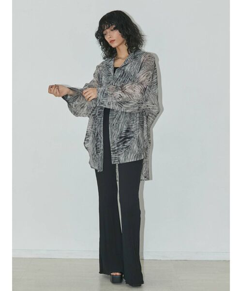 EMODA(エモダ)の「エアリールーズシャツ(シャツ/ブラウス・レディース・ブラック/パープル/その他/その他1/オレンジ/ベージュ・FREE)」の19枚目の写真