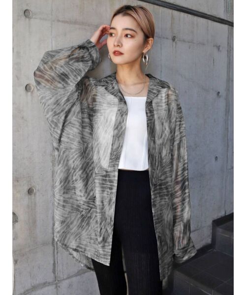 EMODA(エモダ)の「エアリールーズシャツ(シャツ/ブラウス・レディース・ブラック/パープル/その他/その他1/オレンジ/ベージュ・FREE)」の20枚目の写真