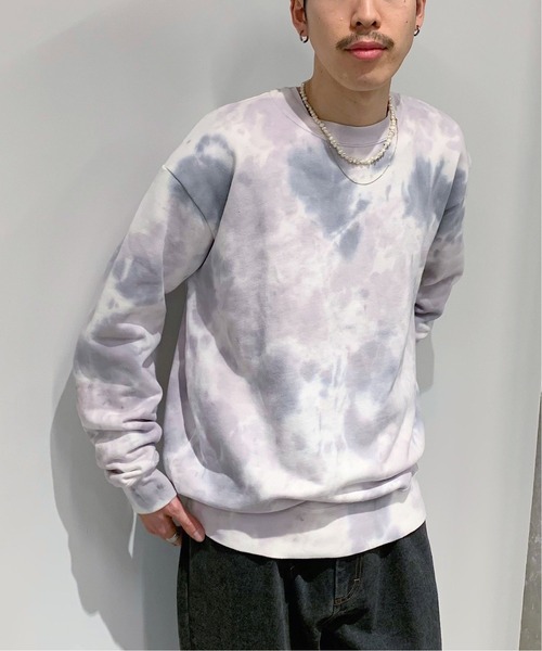 JOURNAL STANDARD（ジャーナルスタンダード）の「オーバーサイズタイダイスウェット[ユニセックスアイテム]（スウェット・メンズ・グレー/ライトブルー/オレンジ・MEDIUM/LARGE）」の2枚目の写真