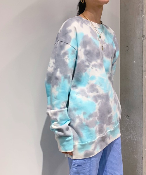 JOURNAL STANDARD（ジャーナルスタンダード）の「オーバーサイズタイダイスウェット[ユニセックスアイテム]（スウェット・メンズ・グレー/ライトブルー/オレンジ・MEDIUM/LARGE）」の10枚目の写真
