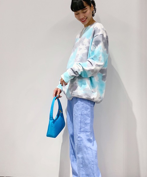 JOURNAL STANDARD（ジャーナルスタンダード）の「オーバーサイズタイダイスウェット[ユニセックスアイテム]（スウェット・メンズ・グレー/ライトブルー/オレンジ・MEDIUM/LARGE）」の11枚目の写真