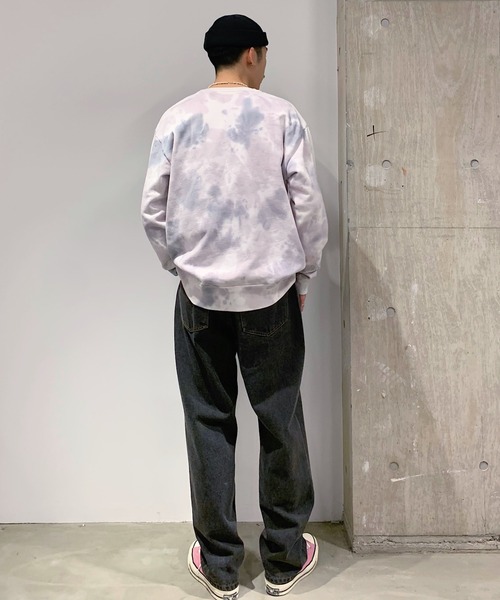 JOURNAL STANDARD（ジャーナルスタンダード）の「オーバーサイズタイダイスウェット[ユニセックスアイテム]（スウェット・メンズ・グレー/ライトブルー/オレンジ・MEDIUM/LARGE）」の9枚目の写真