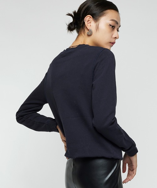 Narcissus(ナルシス)の「【LANVIN KIDS】グランジロゴトレーナー(スウェット・レディース・ネイビー/キャメル・14Y/12Y)」の4枚目の写真