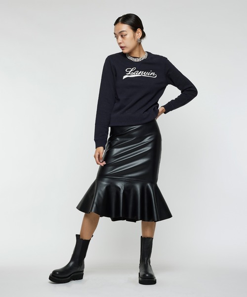 Narcissus(ナルシス)の「【LANVIN KIDS】グランジロゴトレーナー(スウェット・レディース・ネイビー/キャメル・14Y/12Y)」の5枚目の写真