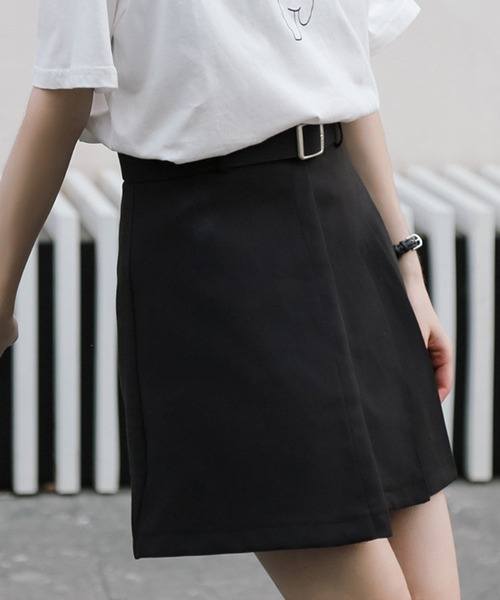 aimoha（アイモハ）の「ベルトつきデザインミニスカート（スカート・レディース・ブラック/グレー・LARGE/SMALL/MEDIUM）」の19枚目の写真