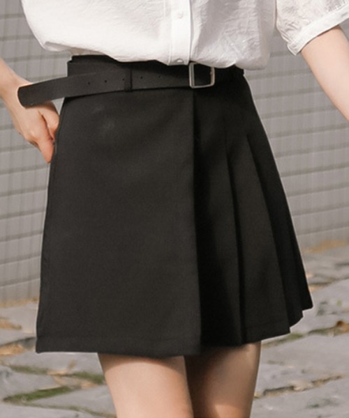 aimoha（アイモハ）の「ベルトつきデザインミニスカート（スカート・レディース・ブラック/グレー・LARGE/SMALL/MEDIUM）」の17枚目の写真