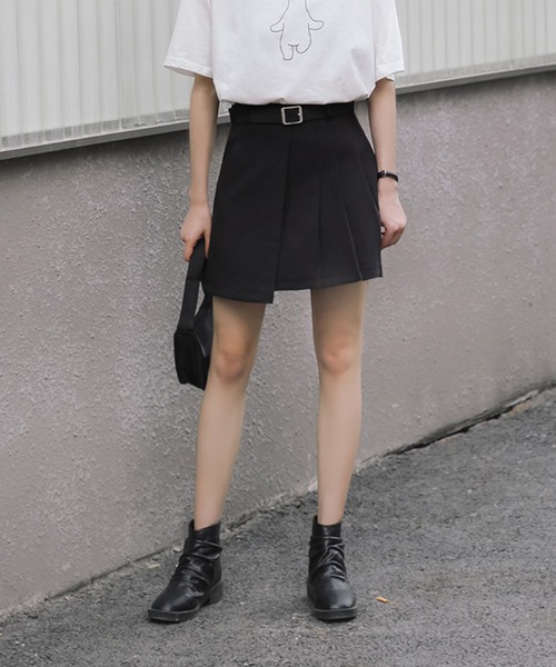 aimoha（アイモハ）の「ベルトつきデザインミニスカート（スカート・レディース・ブラック/グレー・LARGE/SMALL/MEDIUM）」の14枚目の写真