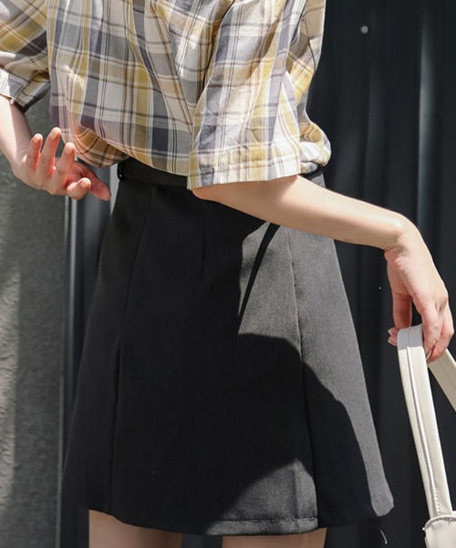 aimoha（アイモハ）の「ベルトつきデザインミニスカート（スカート・レディース・ブラック/グレー・LARGE/SMALL/MEDIUM）」の20枚目の写真