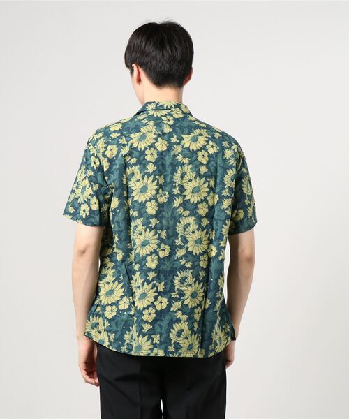 NAISSANCE（ネサンス）の「NAISSANCE(ネサーンス)　BOTANICAL PRINT HS SHIRT　/ボタニカルプリントシャツ（シャツ/ブラウス・メンズ・ブルー・MEDIUM）」の3枚目の写真