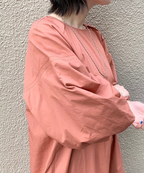 Kastane（カスタネ）の「配色ステッチバルーン袖ワンピース（ワンピース・レディース・オフホワイト/ピンク/グリーン系その他・FREE）」の12枚目の写真