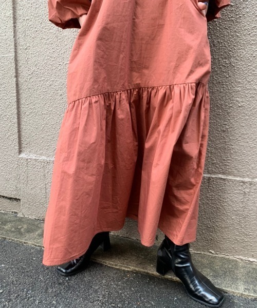 Kastane（カスタネ）の「配色ステッチバルーン袖ワンピース（ワンピース・レディース・オフホワイト/ピンク/グリーン系その他・FREE）」の14枚目の写真