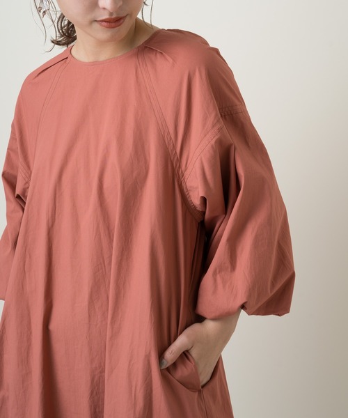 Kastane（カスタネ）の「配色ステッチバルーン袖ワンピース（ワンピース・レディース・オフホワイト/ピンク/グリーン系その他・FREE）」の18枚目の写真