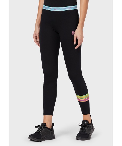 【エンポリオ アルマーニ EA7】TRAIN LOGO SERIES PREMIUM カラフルロゴテープ レギンス