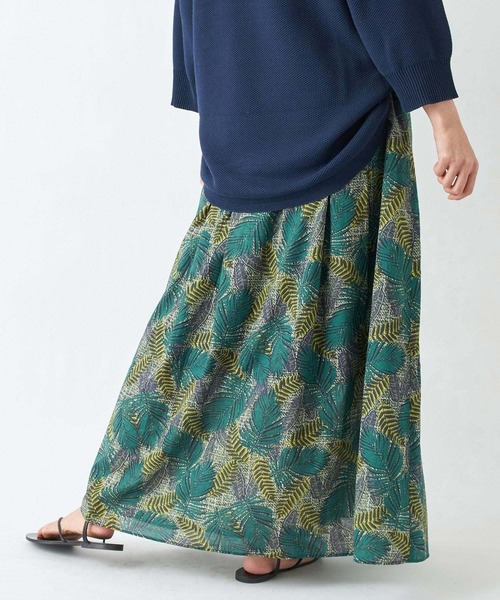 RIVE DROITE（リヴドロワ）の「ワイルドガーデンタックマキシスカート（スカート・レディース・ピンク/グリーン・38/36）」の8枚目の写真