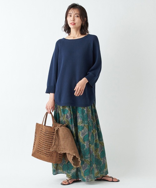 RIVE DROITE（リヴドロワ）の「ワイルドガーデンタックマキシスカート（スカート・レディース・ピンク/グリーン・38/36）」の4枚目の写真