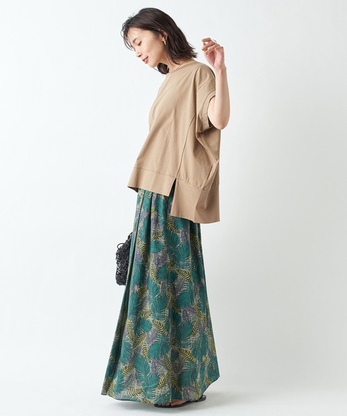 RIVE DROITE（リヴドロワ）の「ワイルドガーデンタックマキシスカート（スカート・レディース・ピンク/グリーン・38/36）」の6枚目の写真