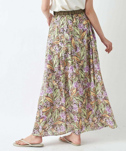RIVE DROITE（リヴドロワ）の「ワイルドガーデンタックマキシスカート（スカート・レディース・ピンク/グリーン・38/36）」の5枚目の写真