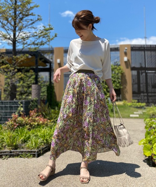 RIVE DROITE（リヴドロワ）の「ワイルドガーデンタックマキシスカート（スカート・レディース・ピンク/グリーン・38/36）」の21枚目の写真