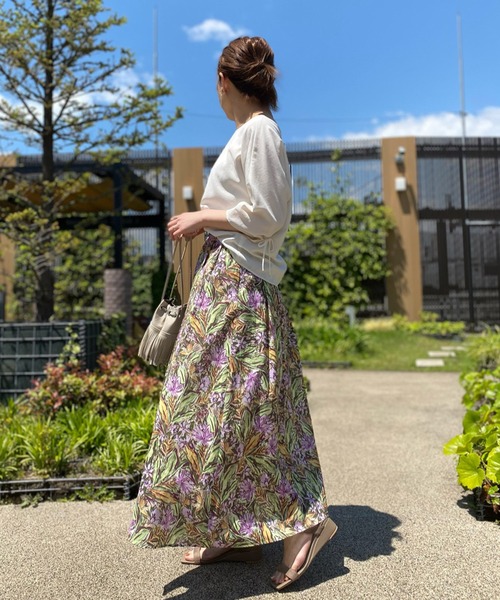 RIVE DROITE（リヴドロワ）の「ワイルドガーデンタックマキシスカート（スカート・レディース・ピンク/グリーン・38/36）」の22枚目の写真