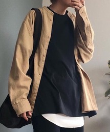 ROOP TOKYO by みー | ROOPTOKYO by みー Cotton Linen Stand Collar Shirts(シャツ/ブラウス)