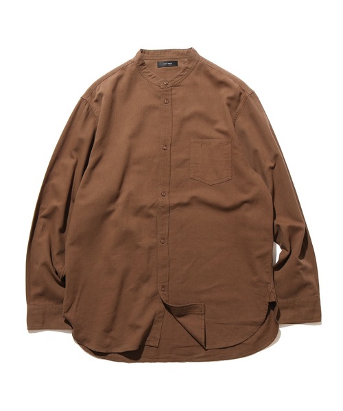 ROOP TOKYO by みー（ループトウキョウバイミー）の「ROOPTOKYO by みー Stand Collar Shirts スタンドカラーシャツ オーバーサイズ ノーカラー シンプル（シャツ/ブラウス・レディース・ホワイト/ブラウン/ベージュ・S/M/L）」の11枚目の写真