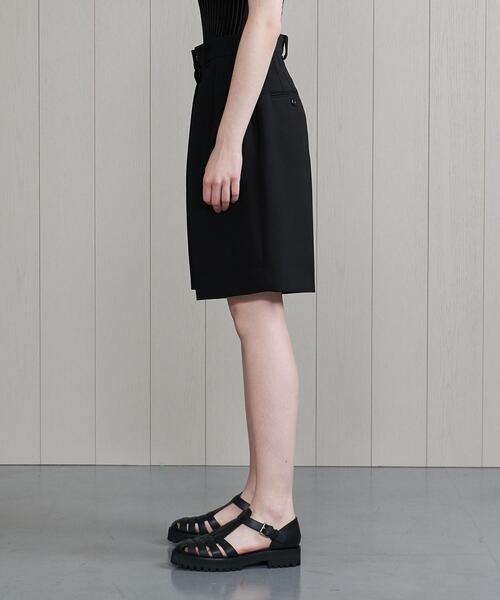 H　BEAUTY&YOUTH UNITED ARROWS（エイチビューティーアンドユースユナイテッドアローズ）の「＜H＞DOUBLE CLOTH SHORT PANTS/パンツ（その他パンツ・レディース・ブラック/ブラウン・MEDIUM/SMALL）」の3枚目の写真