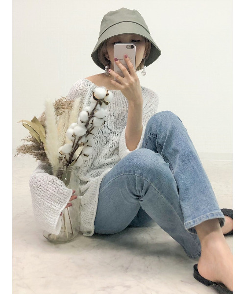 ISOOK（アイスー）の「Cotton twill bucket hat / コットンツイルバケットハット（松尾瞳 select）（ハット・レディース・アイボリー/ベージュ/グレイッシュベージュ/ブラック・FREE）」の9枚目の写真