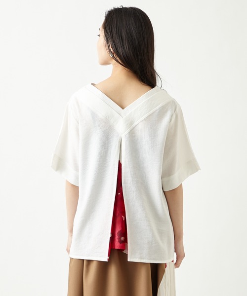 ふりふ（フリフ）の「【姉萌音】着物衿背開きブラウス（シャツ/ブラウス・レディース・ライラック/ホワイト・FREE）」の16枚目の写真