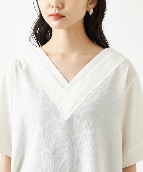 ふりふ（フリフ）の「【姉萌音】着物衿背開きブラウス（シャツ/ブラウス・レディース・ライラック/ホワイト・FREE）」の11枚目の写真