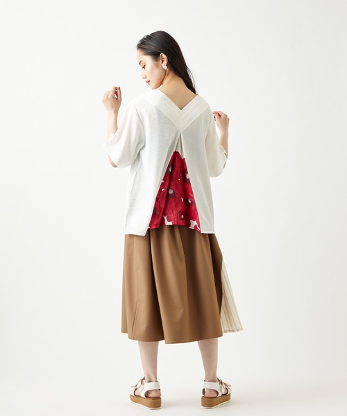 ふりふ（フリフ）の「【姉萌音】着物衿背開きブラウス（シャツ/ブラウス・レディース・ライラック/ホワイト・FREE）」の7枚目の写真