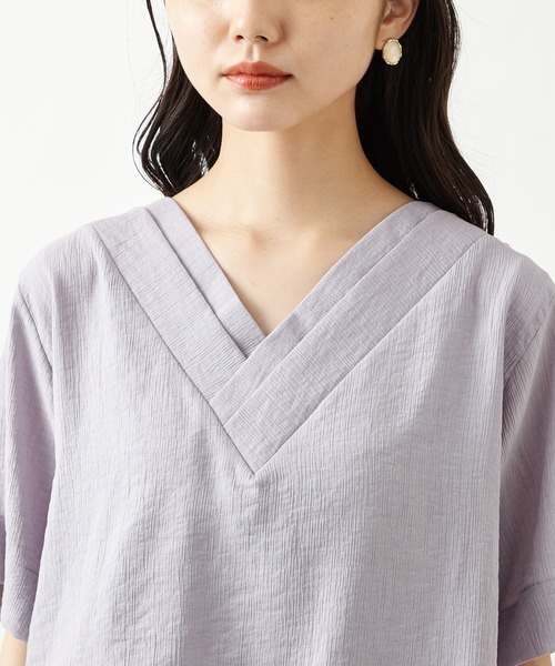 ふりふ（フリフ）の「【姉萌音】着物衿背開きブラウス（シャツ/ブラウス・レディース・ライラック/ホワイト・FREE）」の22枚目の写真