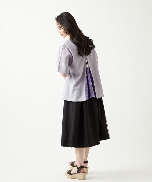 ふりふ（フリフ）の「【姉萌音】着物衿背開きブラウス（シャツ/ブラウス・レディース・ライラック/ホワイト・FREE）」の6枚目の写真