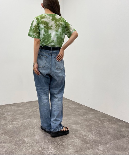 apres jour mignon（アプレジュールミニョン）の「ショートタイダイメッシュＴ【ZOZOTOWN限定アイテム】（Tシャツ/カットソー・レディース・パープル/オレンジ/グリーン/ブルー系その他/ブラック・フリー）」の17枚目の写真