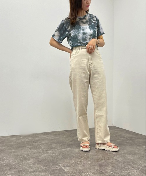 apres jour mignon（アプレジュールミニョン）の「ショートタイダイメッシュＴ【ZOZOTOWN限定アイテム】（Tシャツ/カットソー・レディース・パープル/オレンジ/グリーン/ブルー系その他/ブラック・フリー）」の22枚目の写真