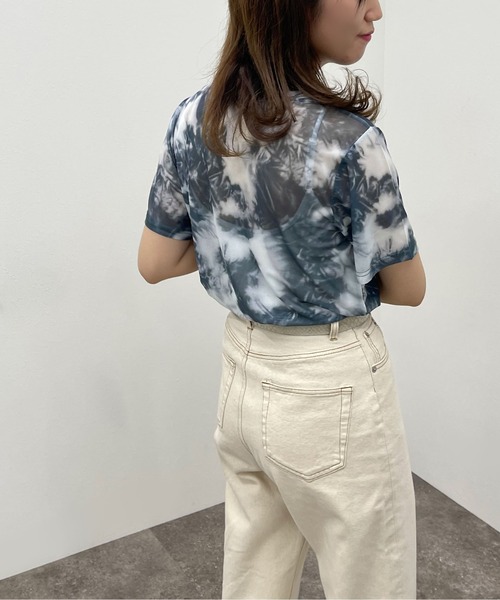 apres jour mignon（アプレジュールミニョン）の「ショートタイダイメッシュＴ【ZOZOTOWN限定アイテム】（Tシャツ/カットソー・レディース・パープル/オレンジ/グリーン/ブルー系その他/ブラック・フリー）」の20枚目の写真