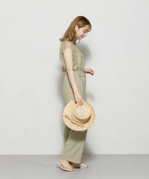 flower（フラワー）の「flower × neam コラボロンパース（サロペット/オーバーオール・レディース・カーキ/ベージュ・FREE）」の12枚目の写真