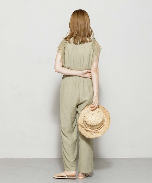 flower（フラワー）の「flower × neam コラボロンパース（サロペット/オーバーオール・レディース・カーキ/ベージュ・FREE）」の16枚目の写真