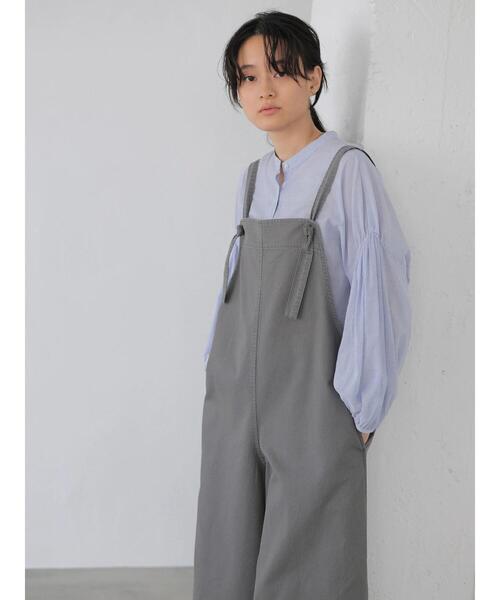 AMERICAN HOLIC（アメリカンホリック）の「ギャザースリーブブラウス（シャツ/ブラウス・レディース・ブラック/オフホワイト/ストライプ/グレイッシュベージュ・M/L）」の16枚目の写真