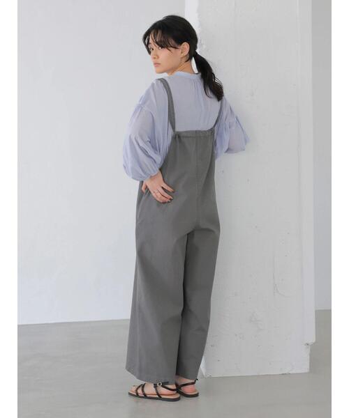 AMERICAN HOLIC（アメリカンホリック）の「ギャザースリーブブラウス（シャツ/ブラウス・レディース・ブラック/オフホワイト/ストライプ/グレイッシュベージュ・M/L）」の18枚目の写真