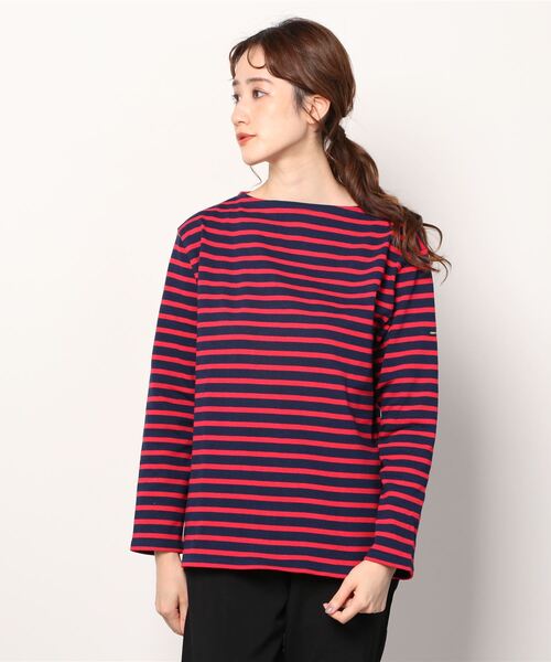 SAINT JAMES（セントジェームス）の「【 SAINT JAMES / セントジェームス 】 GUILDO バスクシャツ Tシャツ R A 2501・U A 2503 レディース（Tシャツ/カットソー・レディース・レッド系その他/ホワイト系その他・3）」の5枚目の写真